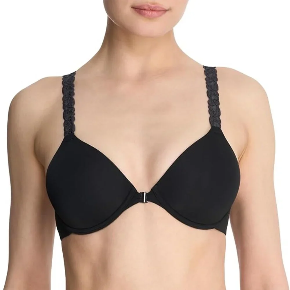 Natori Pure Luxe Convertible Front-Close Underwire Bra 738080 32DD NWT